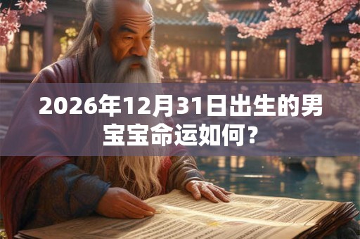 2026年12月31日出生的男宝宝命运如何？