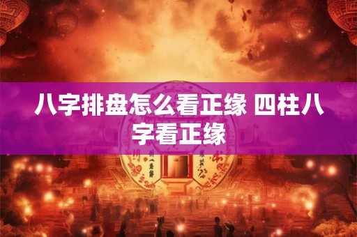 八字排盘怎么看正缘 四柱八字看正缘