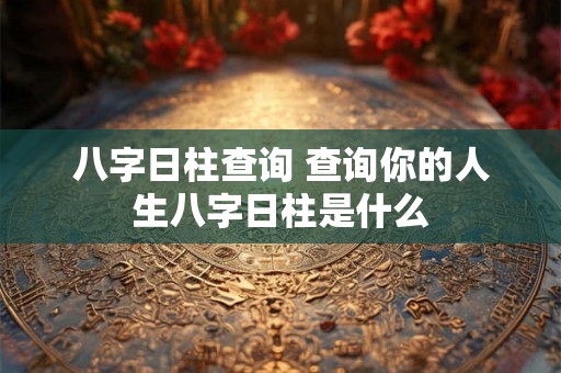 八字日柱查询 查询你的人生八字日柱是什么