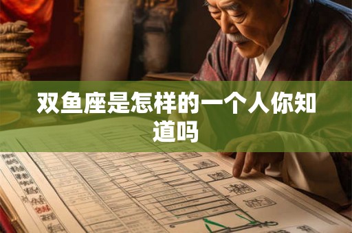 双鱼座是怎样的一个人你知道吗
