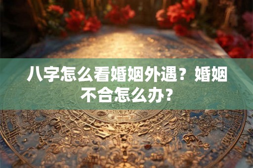 八字怎么看婚姻外遇？婚姻不合怎么办？