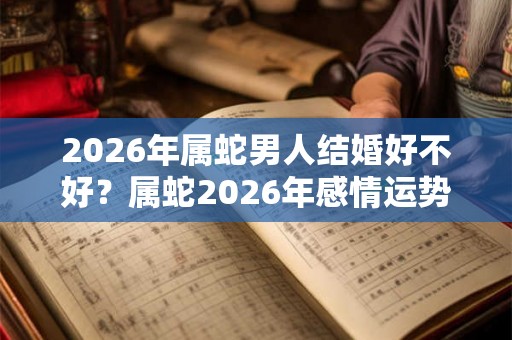 2026年属蛇男人结婚好不好？属蛇2026年感情运势？