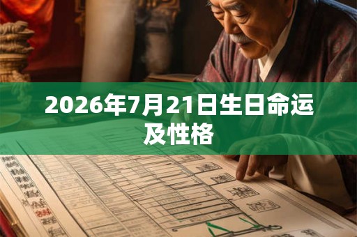 2026年7月21日生日命运及性格