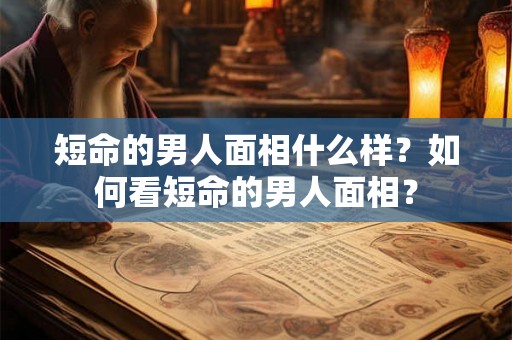 短命的男人面相什么样?如何看短命的男人面相? 短命的男人面相什么样?如何看短命的男人面相?