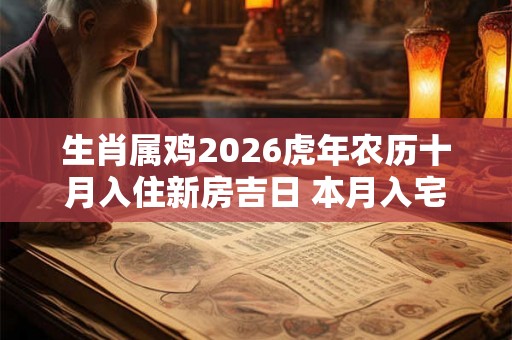 生肖属鸡2026虎年农历十月入住新房吉日 本月入宅最好的日子 生肖属鸡2026虎年农历十月入住新房吉日 本月入宅最好的日子