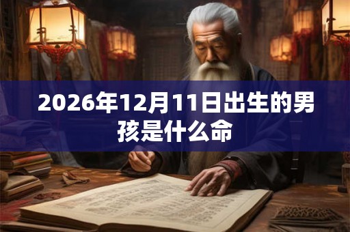 2026年12月11日出生的男孩是什么命