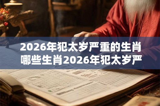 2026年犯太岁严重的生肖 哪些生肖2026年犯太岁严重