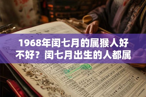 1968年闰七月的属猴人好不好？闰七月出生的人都属什么？