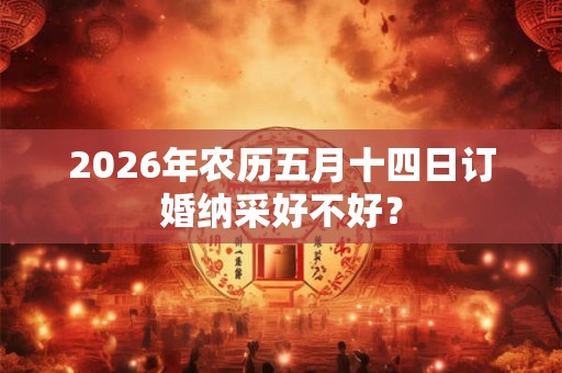 2026年农历五月十四日订婚纳采好不好？