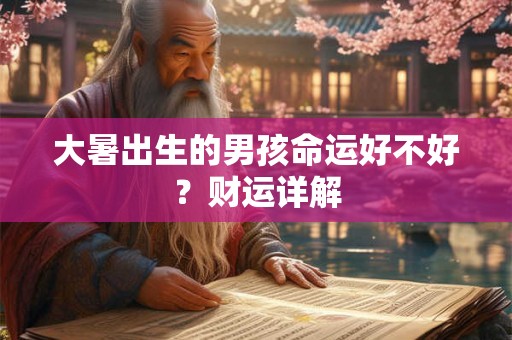 大暑出生的男孩命运好不好？财运详解