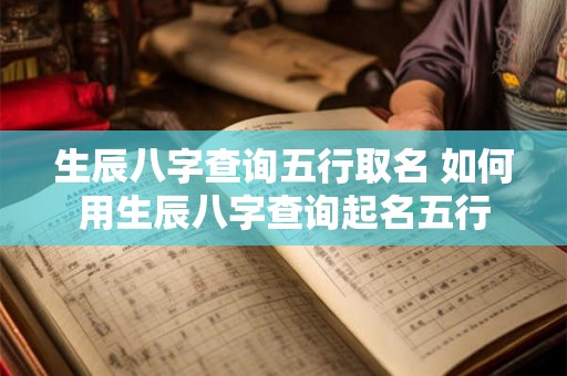 生辰八字查询五行取名 如何用生辰八字查询起名五行 生辰八字查询五行取名 如何用生辰八字查询起名五行