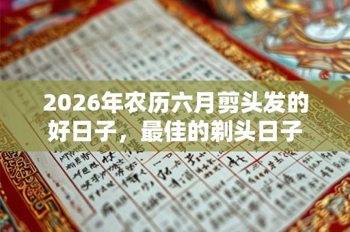 2026年农历六月剪头发的好日子,最佳的剃头日子 2026年农历六月剪头发的好日子,最佳的剃头日子