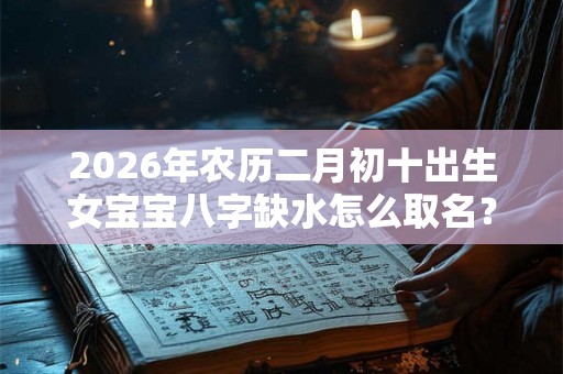 2026年农历二月初十出生女宝宝八字缺水怎么取名？