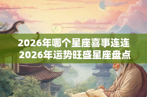 2026年哪个星座喜事连连 2026年运势旺盛星座盘点