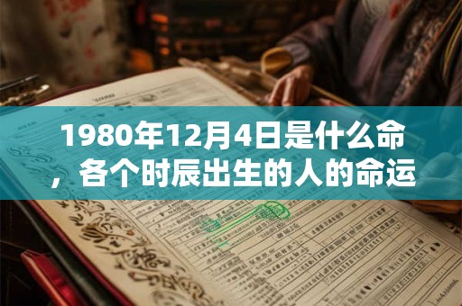 1980年12月4日是什么命,各个时辰出生的人的命运 1980年12月4日是什么命,各个时辰出生的人的命运