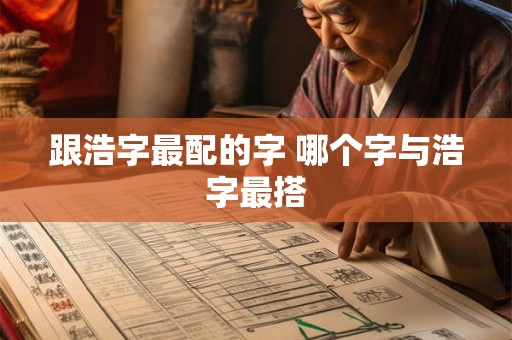 跟浩字最配的字 哪个字与浩字最搭