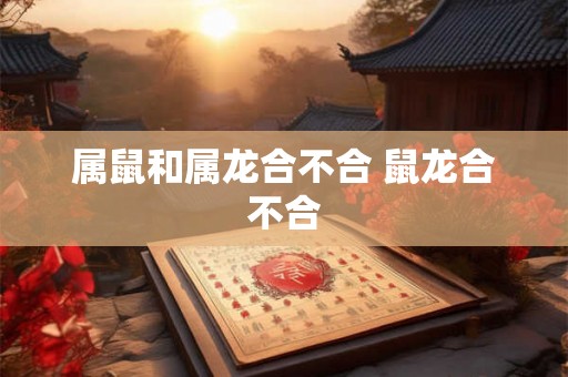 属鼠和属龙合不合 鼠龙合不合 属鼠和属龙合不合 鼠龙合不合