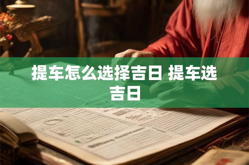 提车怎么选择吉日 提车选吉日