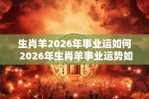 生肖羊2026年事业运如何 2026年生肖羊事业运势如何