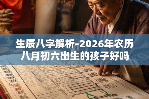 生辰八字解析-2026年农历八月初六出生的孩子好吗