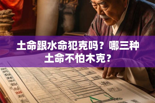土命跟水命犯克吗？哪三种土命不怕木克？