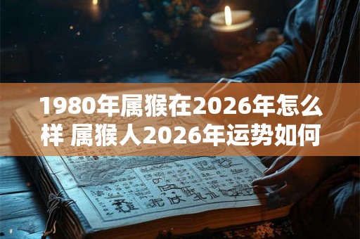 1980年属猴在2026年怎么样 属猴人2026年运势如何