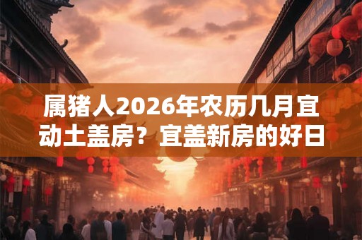 属猪人2026年农历几月宜动土盖房？宜盖新房的好日子