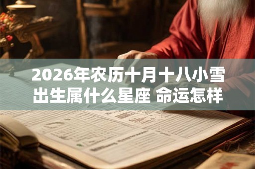2026年农历十月十八小雪出生属什么星座 命运怎样