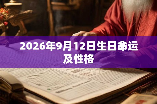 2026年9月12日生日命运及性格 2026年9月12日生日命运及性格