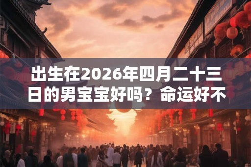 出生在2026年四月二十三日的男宝宝好吗？命运好不好？