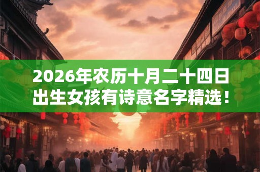 2026年农历十月二十四日出生女孩有诗意名字精选！