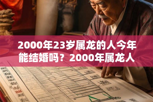 2000年23岁属龙的人今年能结婚吗?2000年属龙人什么时候结婚好? 2000年23岁属龙的人今年能结婚吗?2000年属龙人什么时候结婚好?