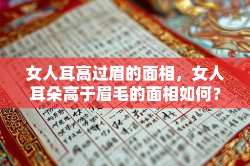 女人耳高过眉的面相,女人耳朵高于眉毛的面相如何? 女人耳高过眉的面相,女人耳朵高于眉毛的面相如何?