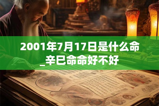 2001年7月17日是什么命_辛巳命命好不好