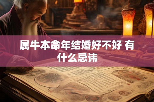 属牛本命年结婚好不好 有什么忌讳