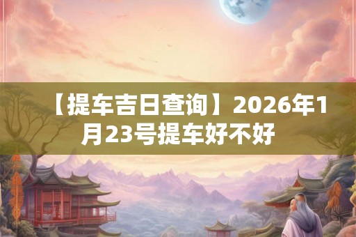 【提车吉日查询】2026年1月23号提车好不好