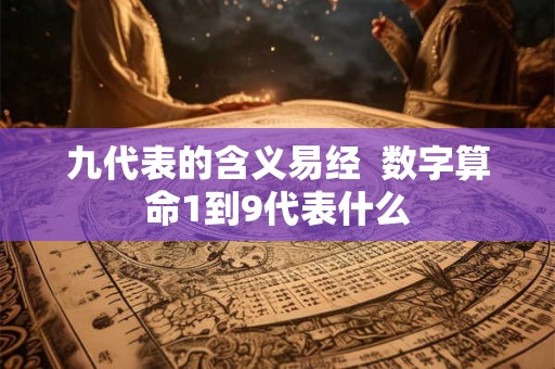 九代表的含义易经  数字算命1到9代表什么