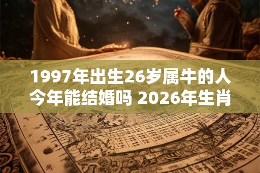1997年出生26岁属牛的人今年能结婚吗 2026年生肖牛能结婚不