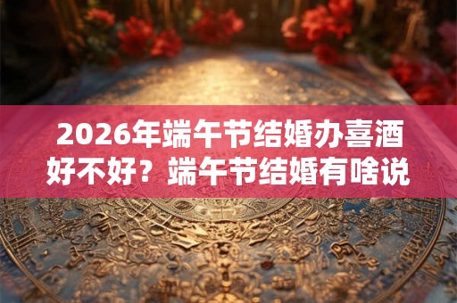 2026年端午节结婚办喜酒好不好？端午节结婚有啥说法？
