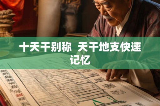 十天干别称  天干地支快速记忆