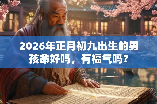 2026年正月初九出生的男孩命好吗，有福气吗？