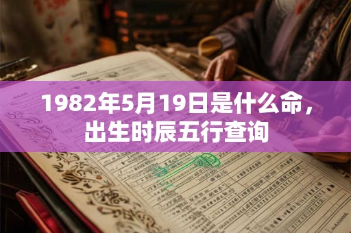 1982年5月19日是什么命，出生时辰五行查询