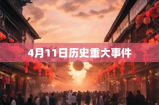 4月11日历史重大事件