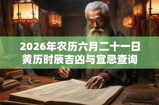 2026年农历六月二十一日黄历时辰吉凶与宜忌查询