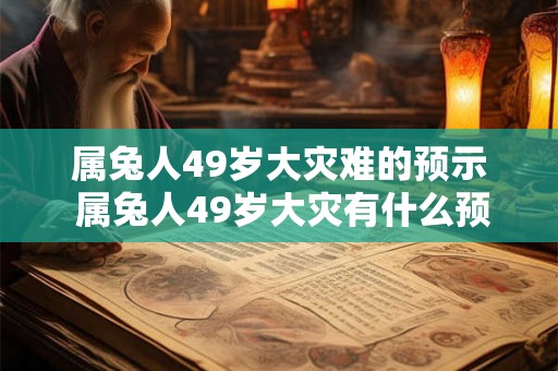 属兔人49岁大灾难的预示 属兔人49岁大灾有什么预兆 属兔人49岁大灾难的预示 属兔人49岁大灾有什么预兆