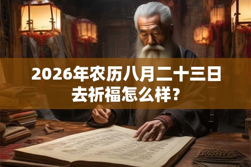 2026年农历八月二十三日去祈福怎么样？