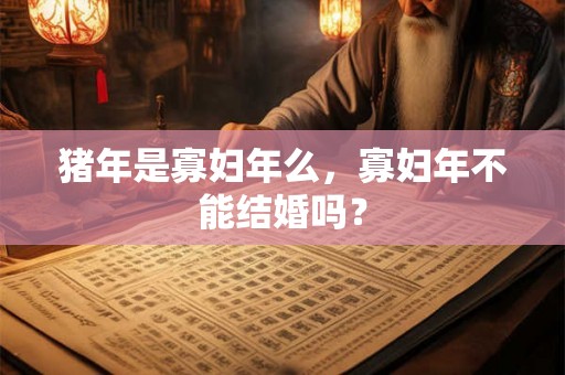 猪年是寡妇年么，寡妇年不能结婚吗？