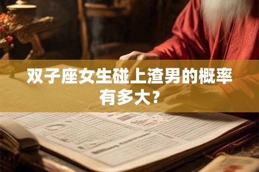 双子座女生碰上渣男的概率有多大？