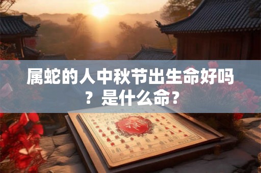 属蛇的人中秋节出生命好吗？是什么命？