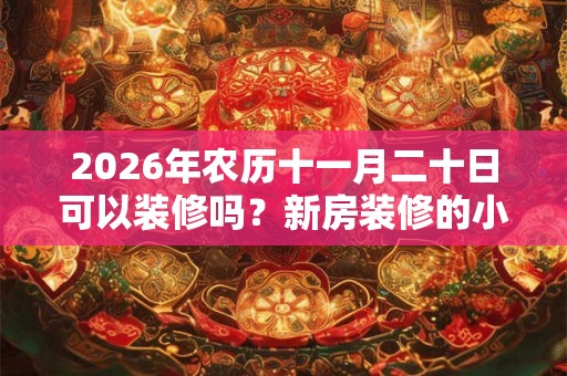 2026年农历十一月二十日可以装修吗？新房装修的小技巧